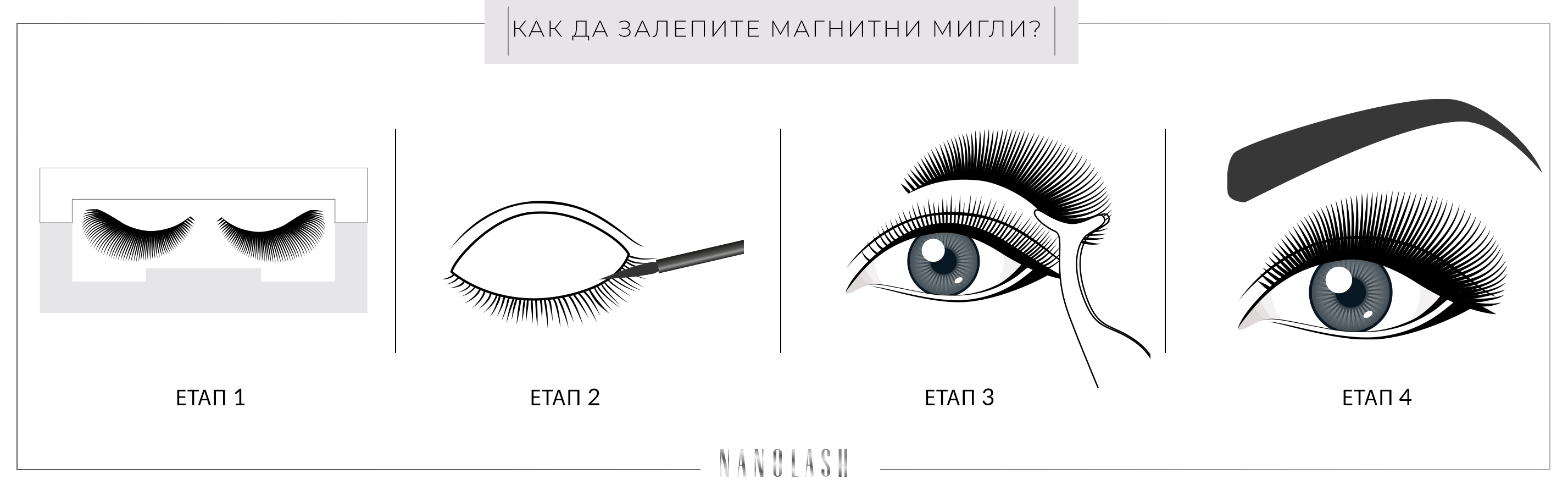 как да залепите магнитни мигли
